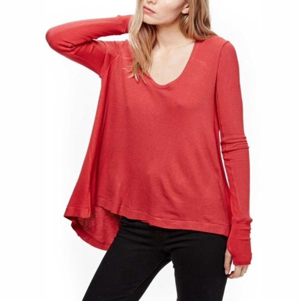 NWOT Free People • Malibu thermal top • size L